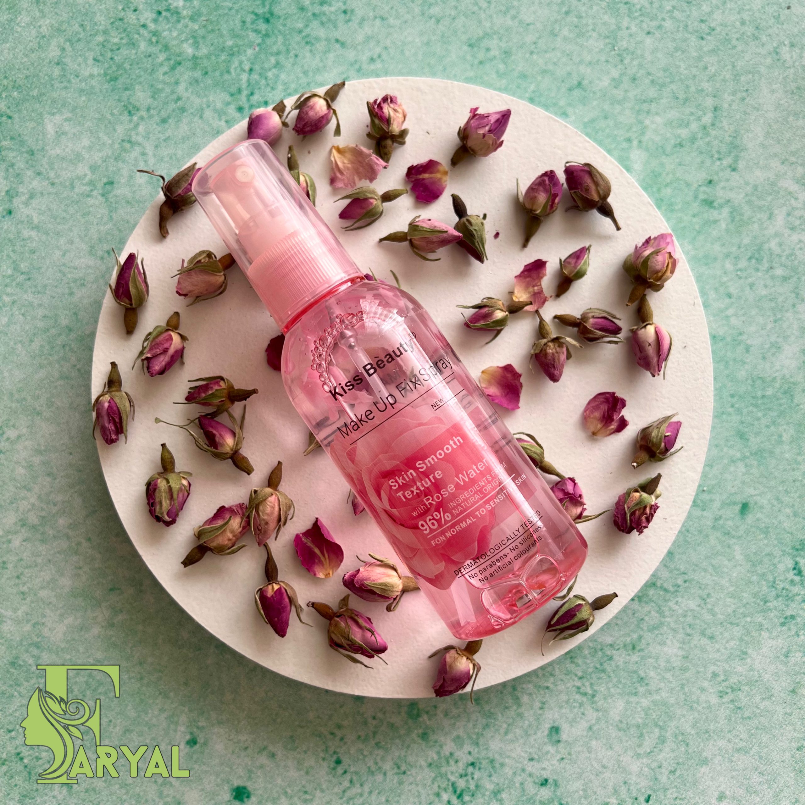 اسپری فیکساتور آرایشی گل رز Kiss Beauty نمای ۲